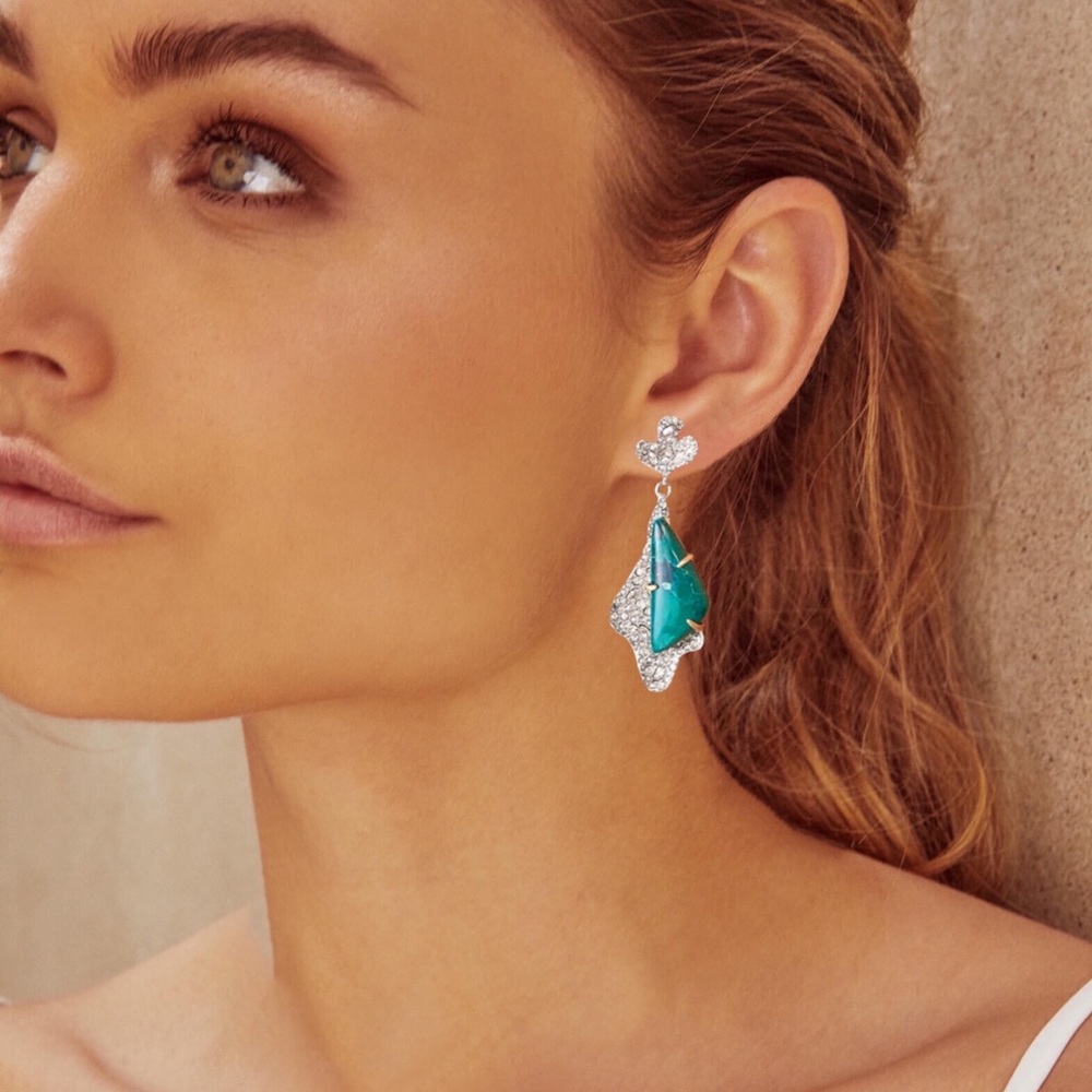 ALEXIS BITTAR • Roxbury Crystal Encrusted Earrings - Picture 2 of 5